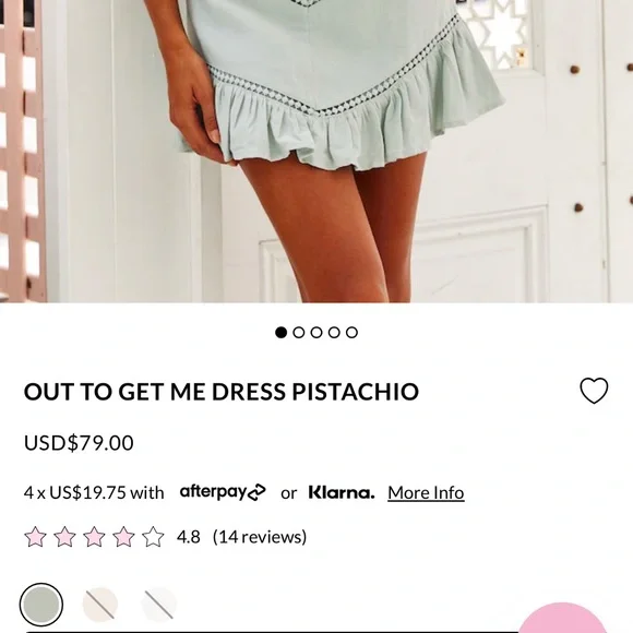 Hello Molly OUT TO GET ME DRESS PISTACHIO - Picture 5 of 7